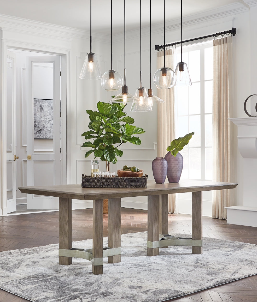 Chrestner Dining Table and 8 Chairs with Storage - PKG013367