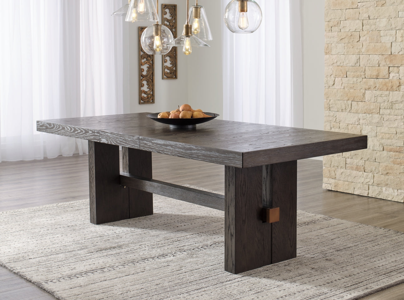 Burkhaus Dining Table and 8 Chairs with Storage - PKG013374