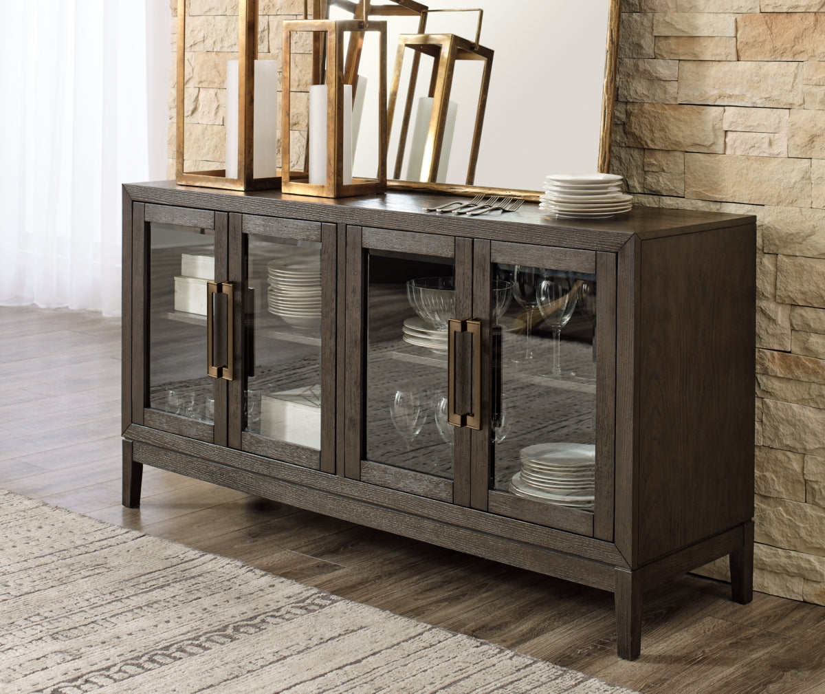 Burkhaus Dining Table and 8 Chairs with Storage - PKG013374