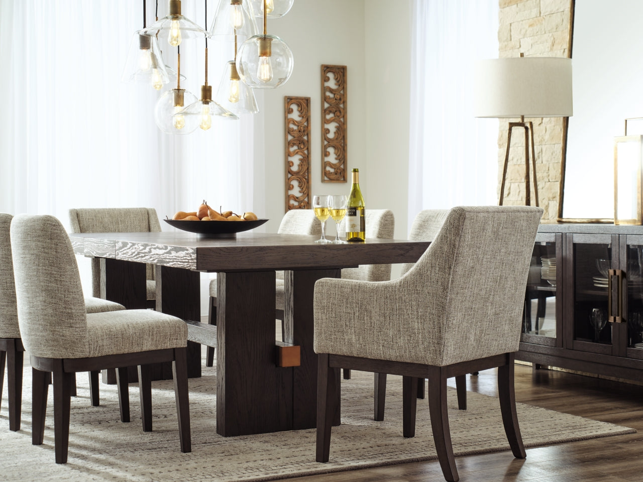 Burkhaus Dining Table and 8 Chairs - PKG013372