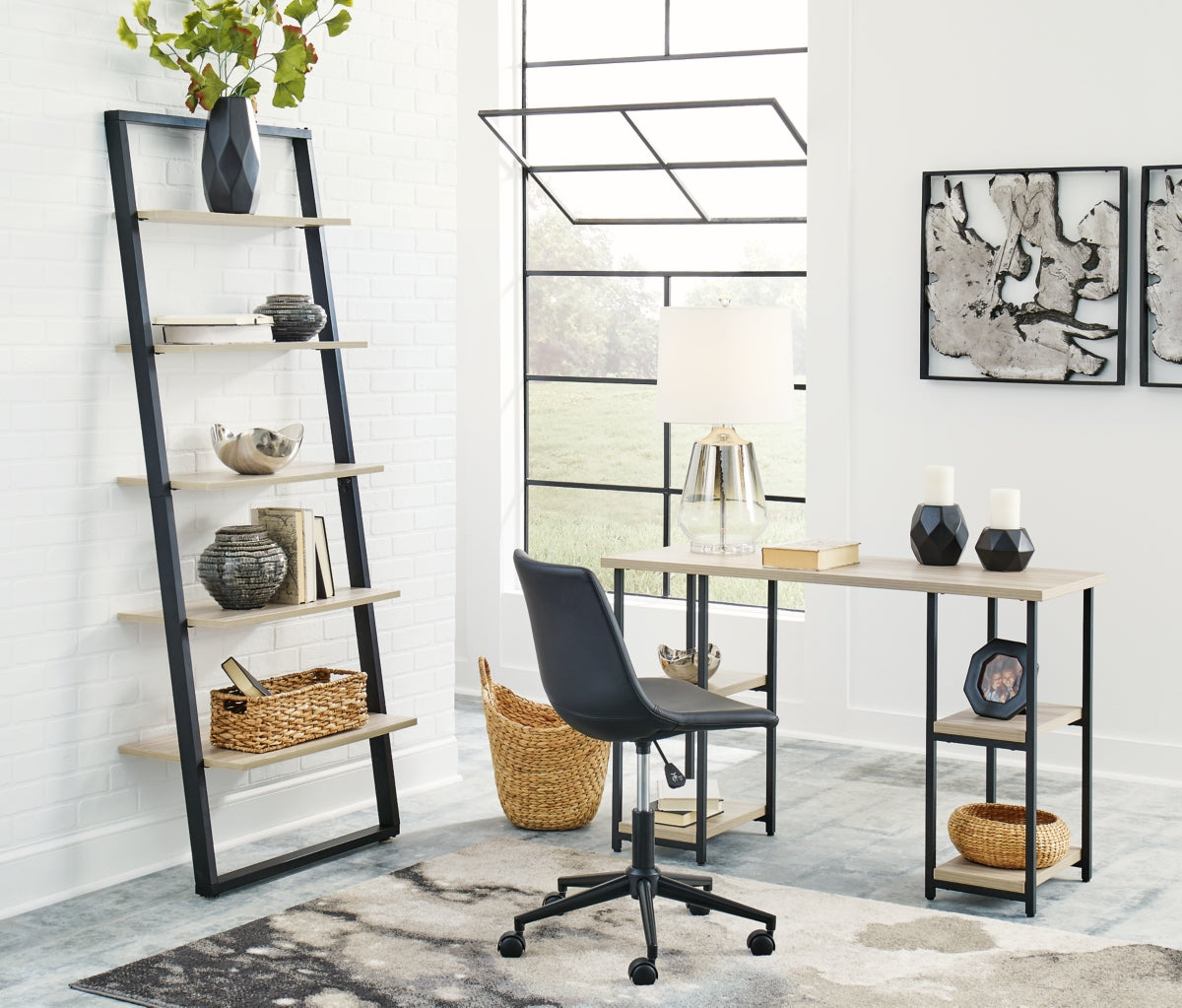 Waylowe Home Office Desk and Storage - PKG010500