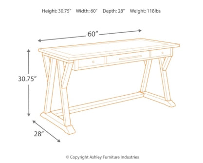 Luxenford 60" Home Office Desk - The Bargain Furniture