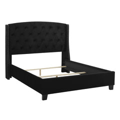 EVA QUEEN HEADBOARD/FOOTBOARD-BLACK, EVA /QUEEN RAIL -IVORY
