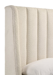 AGNES QUEEN HB/FB BOUCLE WHITE, AGNES /QUEEN BOUCLE RAIL CHARCO