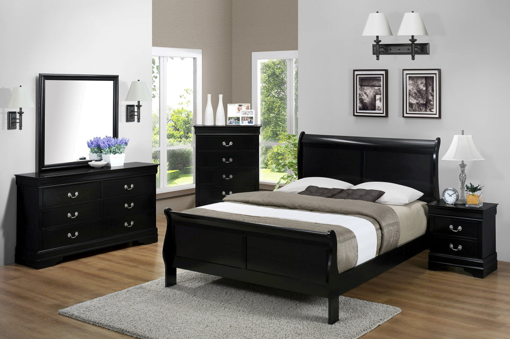 LOUIS PHILIP HB/FB K/D BLACK, RAIL FOR B3900-T BED K/D BLACK