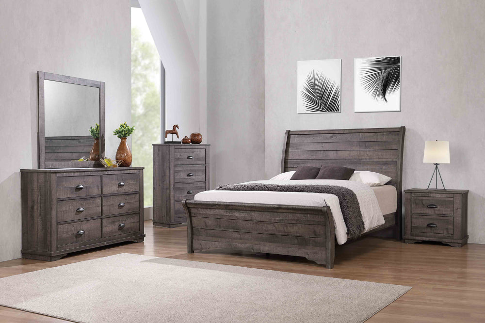 CORALEE KING HEADBOARD GREY, CORALEE KING FOOTBOARD GREY, CORALEE KING/ RAIL GREY