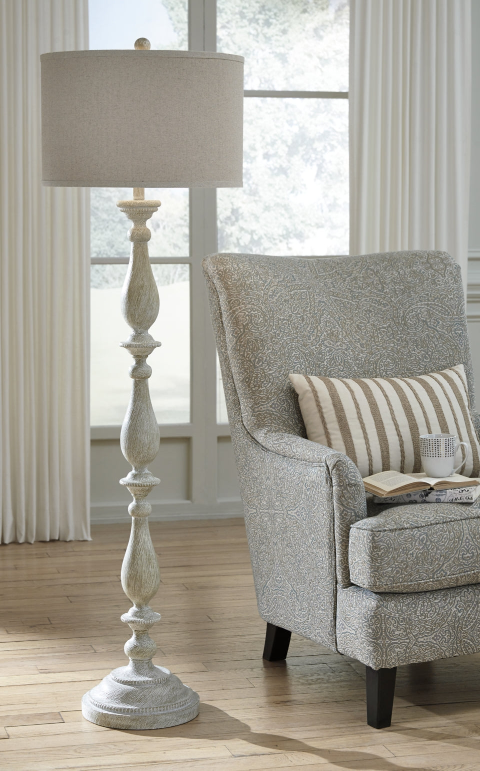 Bernadate 3-Piece Floor Lamp with 2 Table Lamps Set
