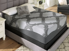 14 Inch Ashley Hybrid King Mattress with Better than a Boxspring 2-Piece King Foundation