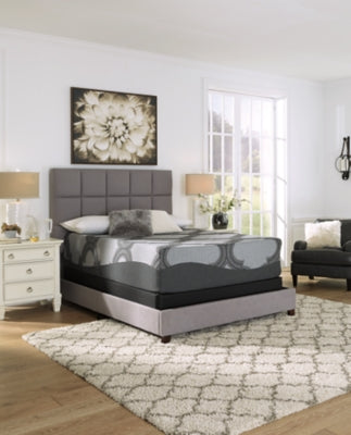 14 Inch Ashley Hybrid Queen Mattress with Better than a Boxspring Queen Foundation