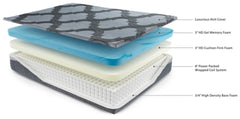 14 Inch Ashley Hybrid King Mattress with Better than a Boxspring 2-Piece King Foundation
