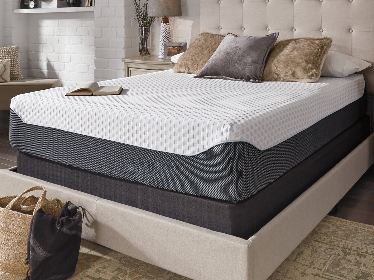 12 Inch Chime Elite King Memory Foam Mattress in a box with Better than a Boxspring 2-Piece King Foundation