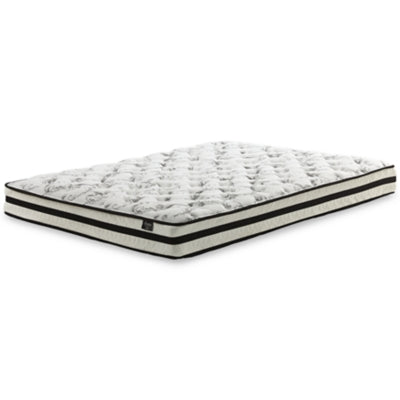 8 Inch Chime Innerspring King Mattress in a Box with Adjustable Head King Base
