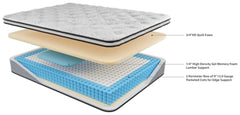 Chime 10 Inch Hybrid California King Mattress in a Box with Head-Foot Model-Good California King Adjustable Base