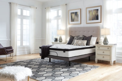 Chime 12 Inch Hybrid Queen Mattress in a Box with Bellaby Queen Crossbuck Panel Bed