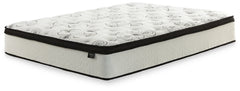 Chime 12 Inch Hybrid Queen Mattress in a Box with Bellaby Queen Crossbuck Panel Bed