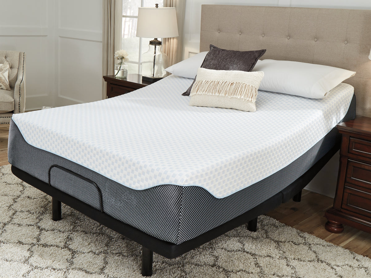 14 Inch Chime Elite King Memory Foam Mattress in a Box with Head-Foot Model Best King Adjustable Base