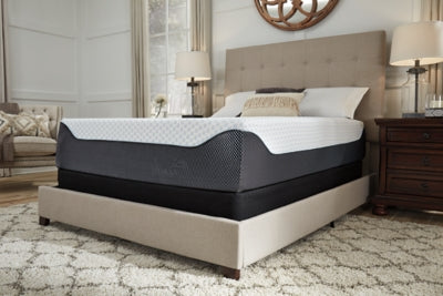 14 Inch Chime Elite King Memory Foam Mattress in a Box with Head-Foot Model Best King Adjustable Base