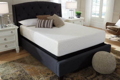 Chime 12 Inch Memory Foam King Mattress in a Box with Head-Foot Model-Good King Adjustable Base