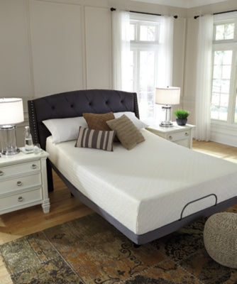 Chime 12 Inch Memory Foam King Mattress in a Box with Head-Foot Model-Good King Adjustable Base