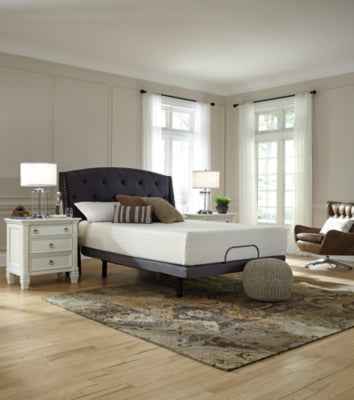 Chime 12 Inch Memory Foam King Mattress in a Box with Head-Foot Model-Good King Adjustable Base