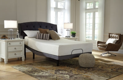 Chime 12 Inch Memory Foam King Mattress in a Box with Head-Foot Model-Good King Adjustable Base