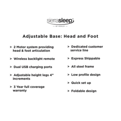Mt Dana Firm King Mattress with Head-Foot Model-Good King Adjustable Base