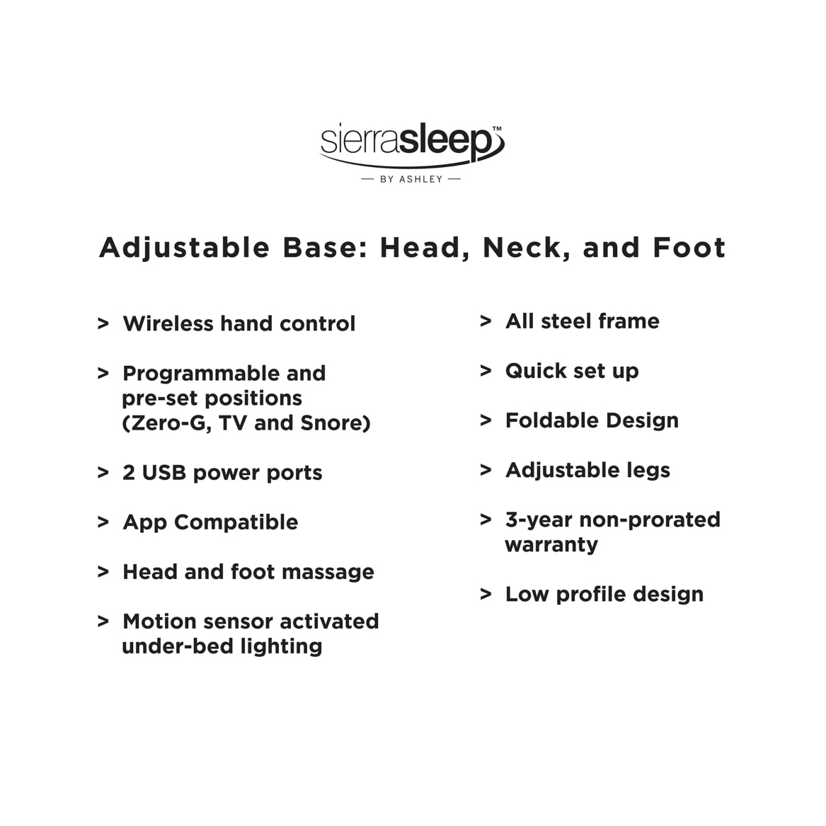 Head-Foot Model Best Queen Adjustable Base