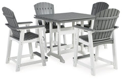 Transville Outdoor Counter Height Dining Table and 4 Barstools - PKG013814