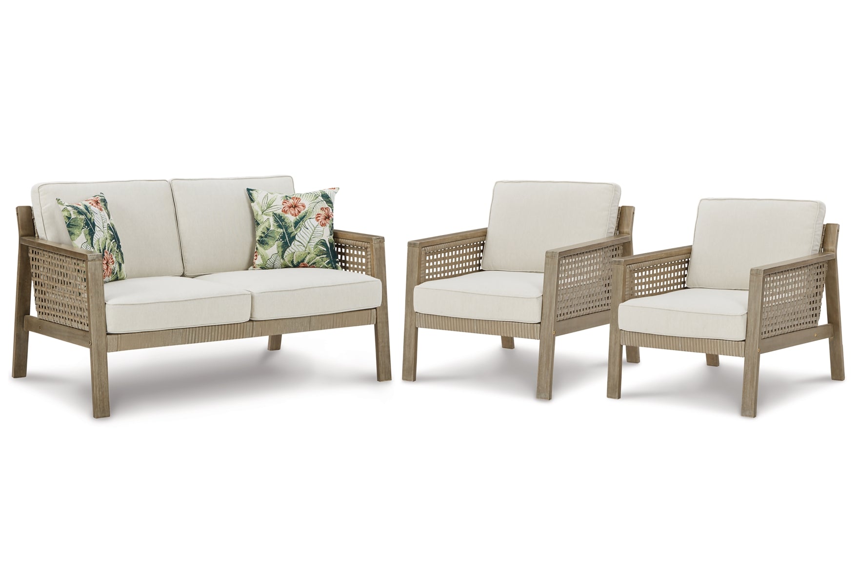 Barn Cove Outdoor Loveseat with 2 Lounge Chairs