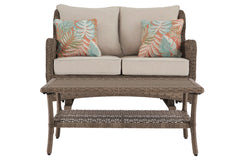 Clear Ridge Outdoor Loveseat with Coffee Table
