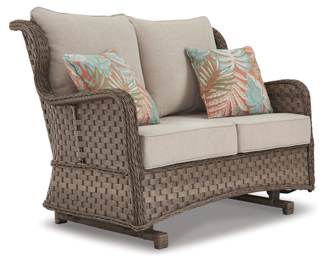Clear Ridge Outdoor Loveseat with Coffee Table