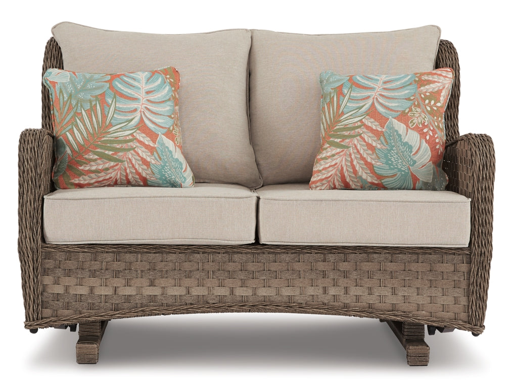 Clear Ridge Outdoor Loveseat and 2 Chairs with Coffee Table