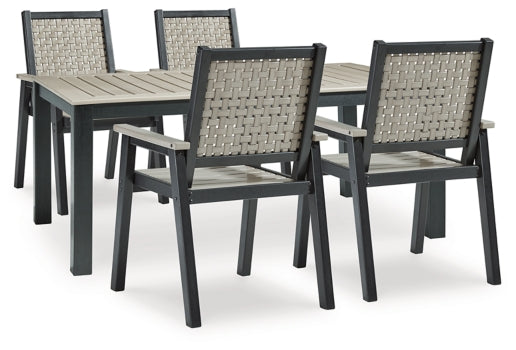 Mount Valley Outdoor Dining Table and 4 Chairs - PKG015413