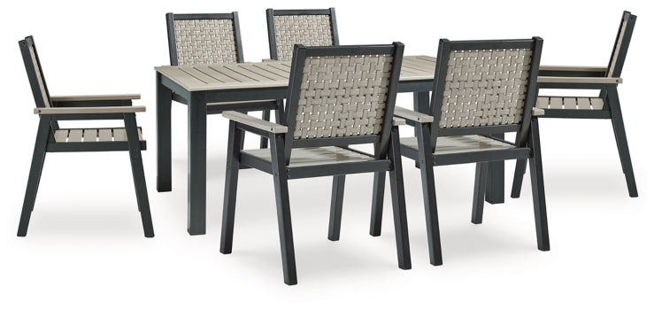 Mount Valley Outdoor Dining Table and 6 Chairs - PKG015414