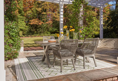 Beach Front Outdoor Dining Table and 4 Chairs - PKG014896