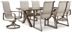 Beach Front Outdoor Dining Table and 6 Chairs - PKG015465