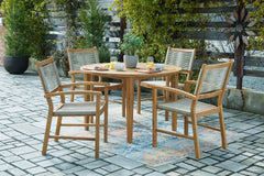 Janiyah Outdoor Dining Table and 4 Chairs - PKG013835