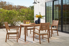 Janiyah Outdoor Dining Table and 4 Chairs - PKG013833