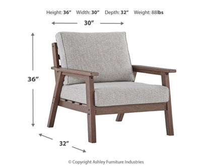 Emmeline Outdoor Lounge Chair with Cushion (Set of 2)