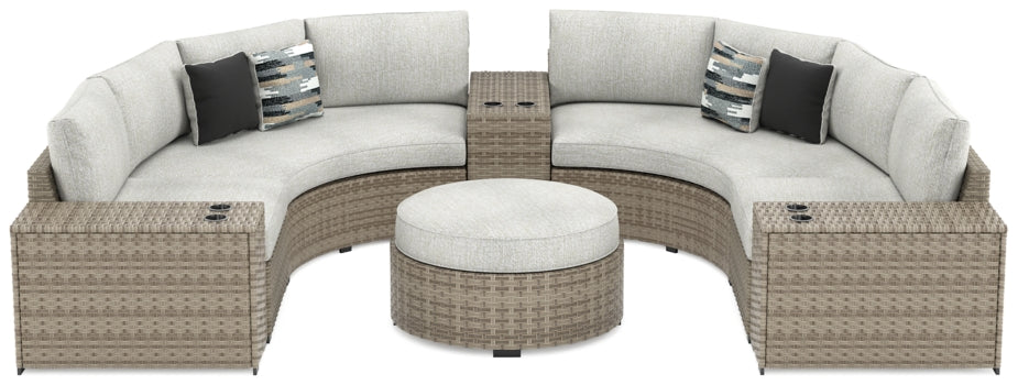 Calworth 7-Piece Outdoor Sectional with Ottoman
