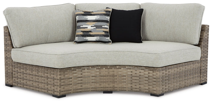 Calworth Outdoor 9-Piece Sectional with Ottoman