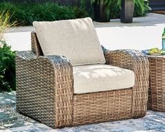 Sandy Bloom Lounge Chair with Cushion