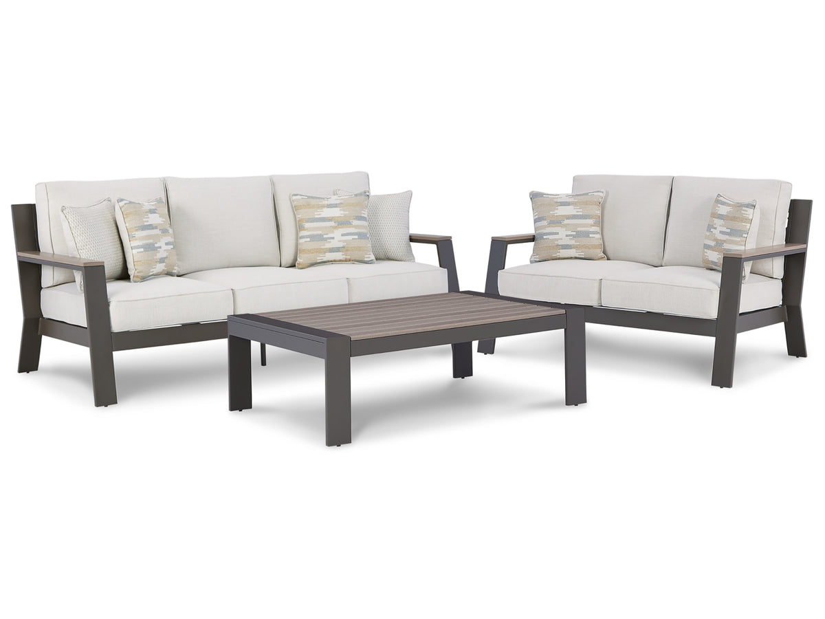 Tropicava Outdoor Sofa and Loveseat with Coffee Table