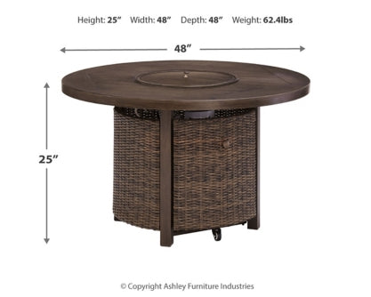 Paradise Trail Outdoor Fire Pit Table and 4 Chairs