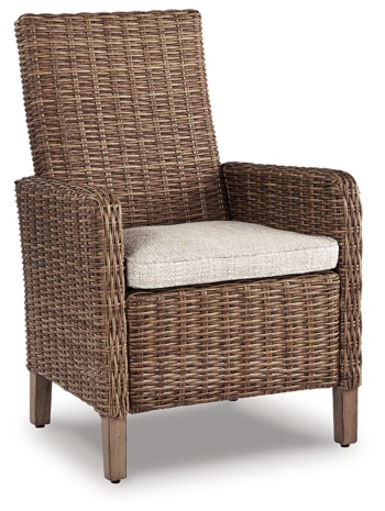 Beachcroft Outdoor Dining Table and 4 Chairs and Bench - PKG000284