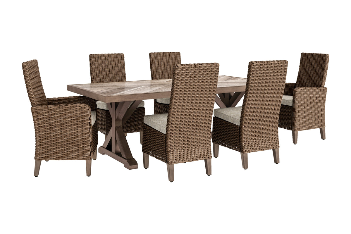 Beachcroft Outdoor Dining Table and 6 Chairs - PKG000298
