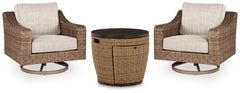 Malayah Fire Pit Table and 2 Chairs - PKG015410