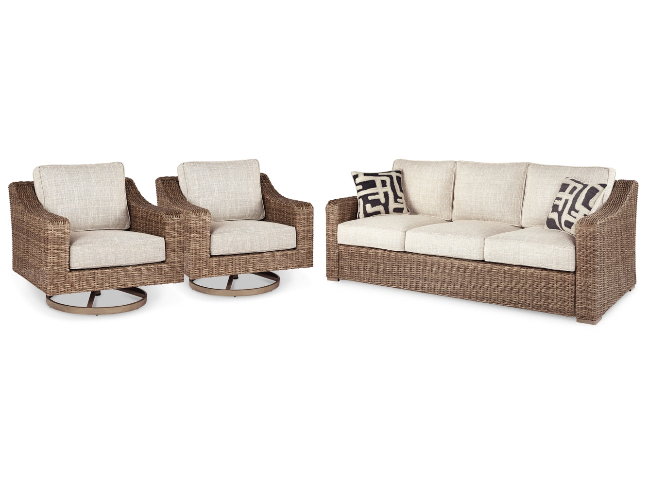 Beachcroft Outdoor Sofa with 2 Lounge Chairs