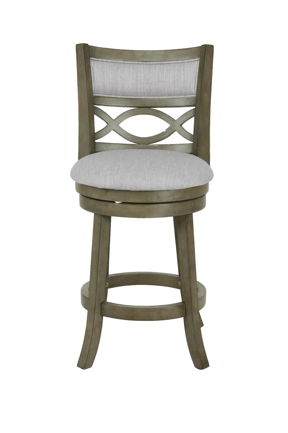 MANCHESTER 24" COUNTER STOOL W/FABRIC CUSHIONS-GRAY