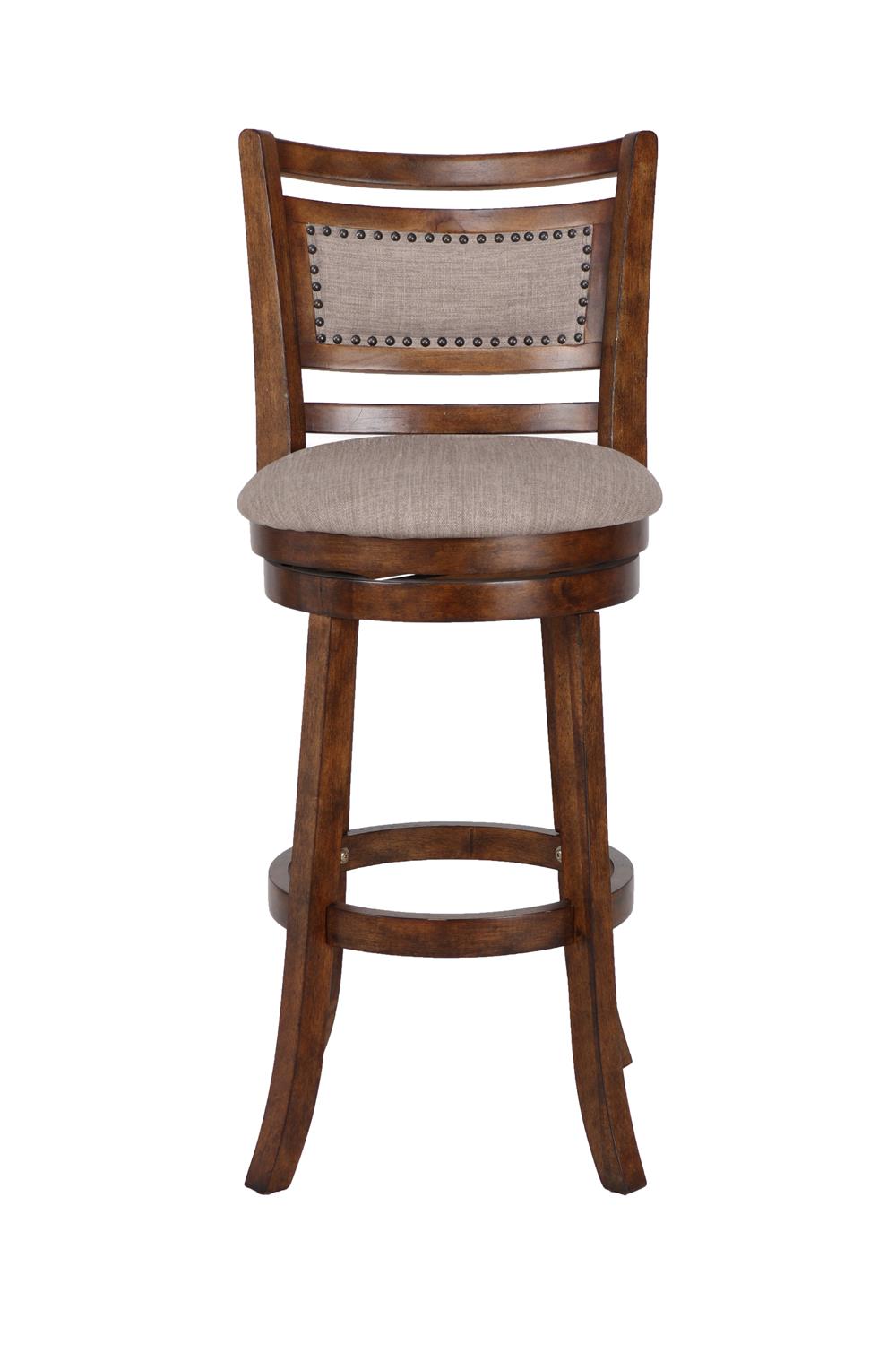 ABERDEEN 29" BAR STOOL W/FABRIC CUSHIONS-BROWN